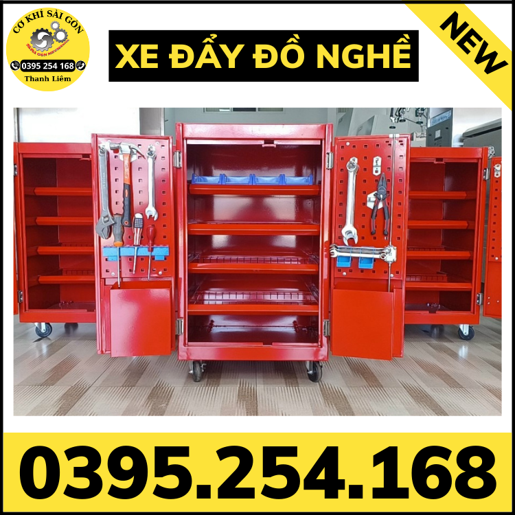 Xe đẩy dụng cụ, đồ nghề chuyên dụng trong garage ô tô